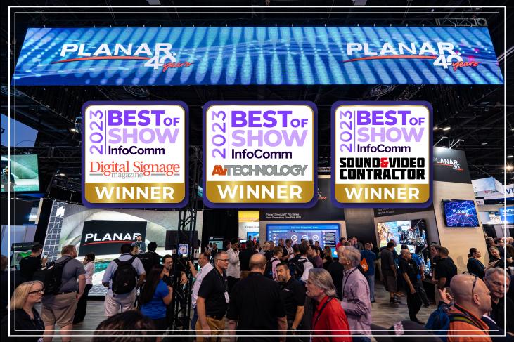 今年会 | 官方网站PLANAR三款产品同时斩获InfoComm最佳展示奖
